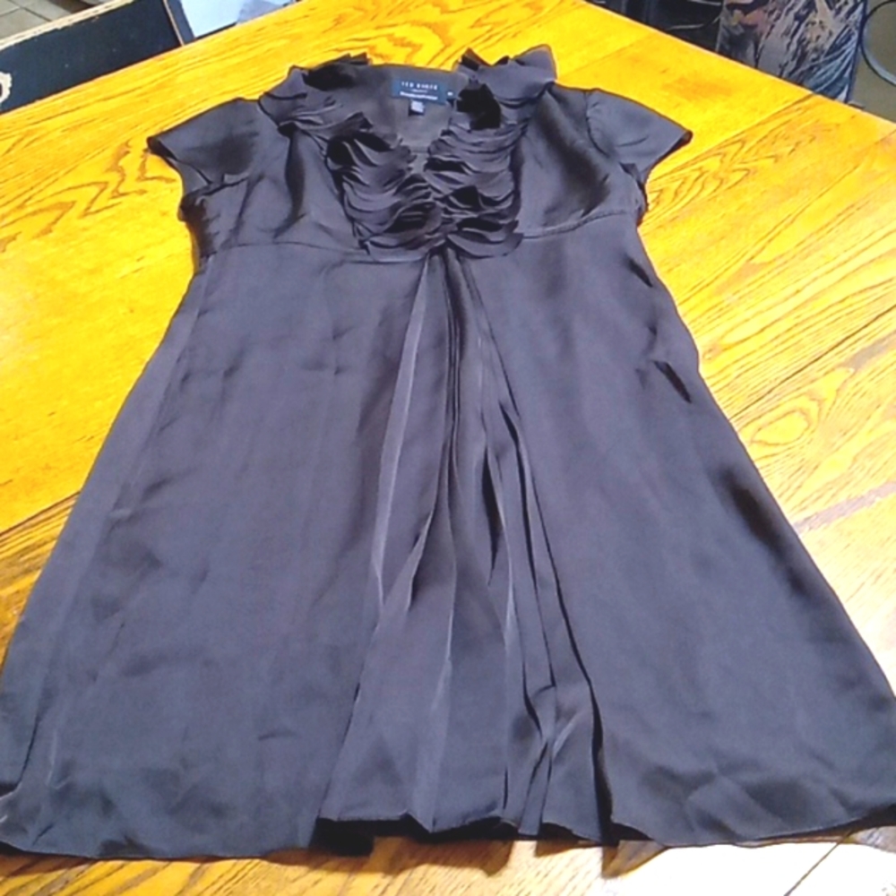 TED BAKER Womens Dress 2 Preowned Casual Work Used Summer Vacation Party BROWN